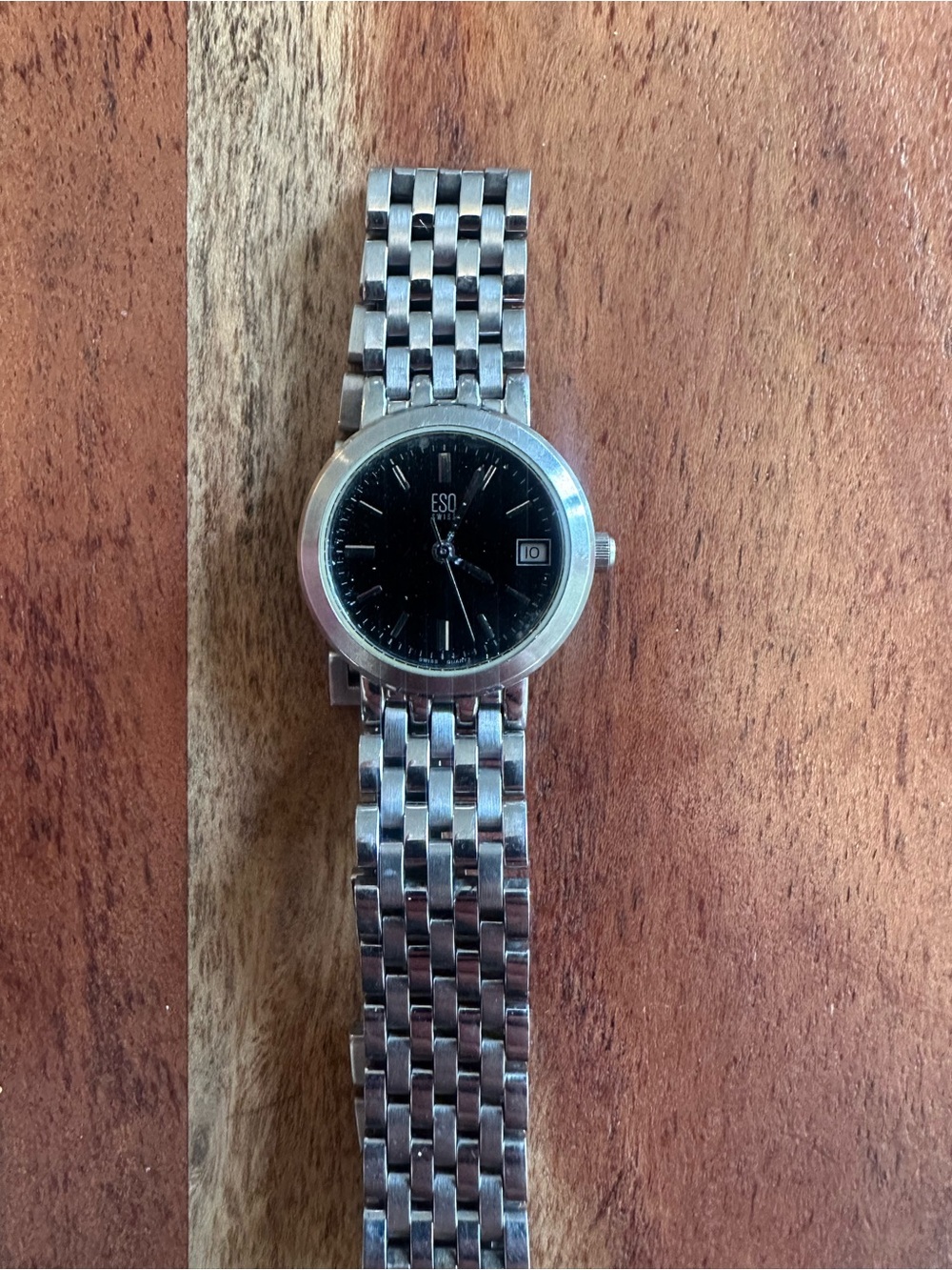 ESQ Women's Silver Bracelet Watch with Black Dial